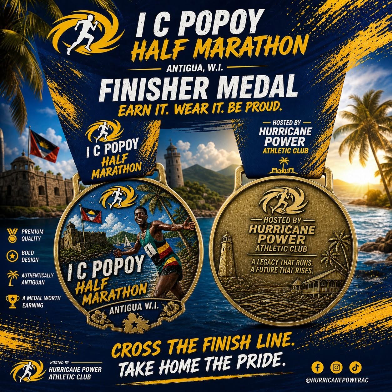I C Popoy Half Marathon finisher medal
