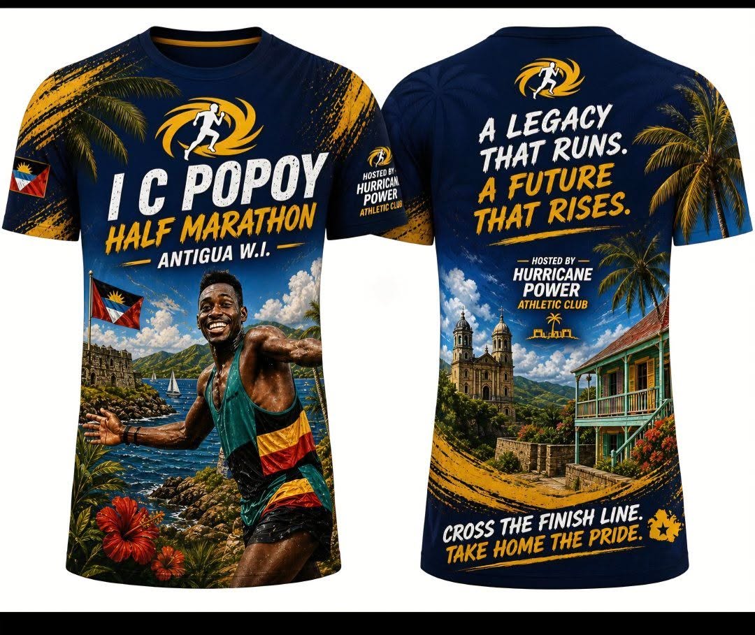 Front and back of the official I C Popoy Half Marathon race shirt